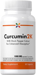 Stop Aging Now - Turmeric Curcumin Supplement - with Black Pepper - 60 Capsules