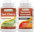 Tart Cherry Extract 1000 mg & Turmeric Curcumin 1500mg/Serving with Bioperine