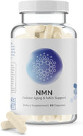 InfiniWell NMN Supplement - NAD+ Supplement Alternative with Resveratrol & Pterostilbene - Supports NAD+ Production - Anti Aging Support for Brain, Heart & Digestion (60 Capsules)