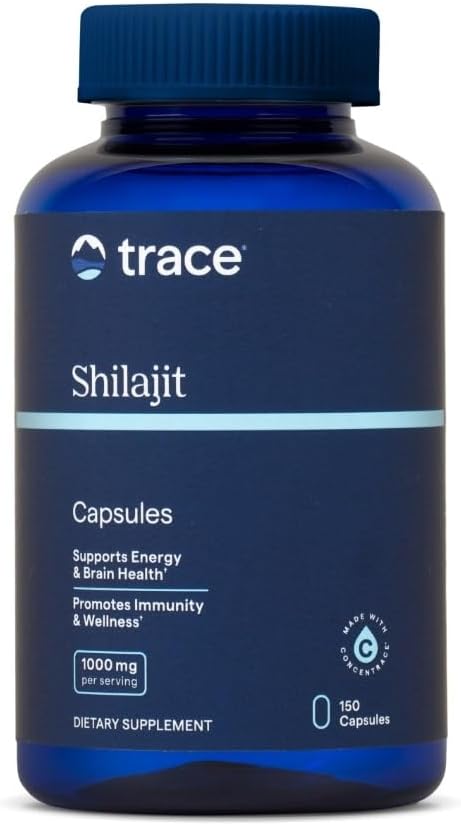 Trace Minerals Shilajit Capsules - Shilajit Supplement for Daily Wellness - Immunity Support - Energy, Brain Health & Digestion Support - 150 Count (75 Servings)