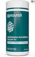 UpNourish Probiotics for GLP-1 Support, 5 Billion TFU Akkermansia Muciniphila for Digestive Health, Leaky Gut, Immunity and Metabolic Health, Prebiotics and Probiotics for Women and Men, 60 Capsules