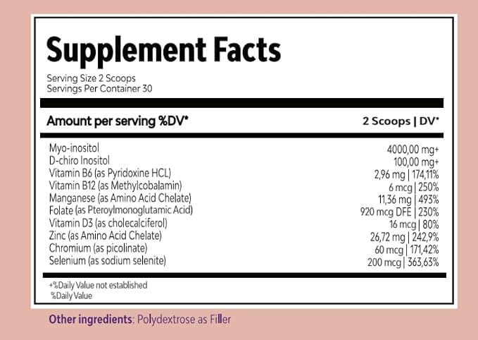 QSTA Myo-Inositol & D-Chiro Inositol Supplement for Women 4100mg (40:1 Ratio) – 9-in-1 Hormonal & Metabolic Support with myoinositol. Inositol Powder Supplement for Hormone Balance and Female Support