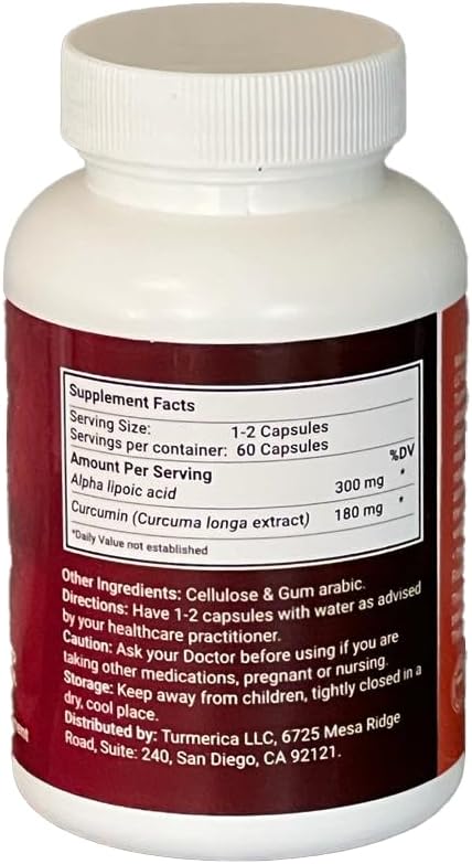 Revive LC – Bioavailable Alpha‑Lipoic Acid & Turmeric Curcumin – Liposomal Neural Support Format – Vegan, Non‑GMO, Gluten‑Free – 60 Capsules