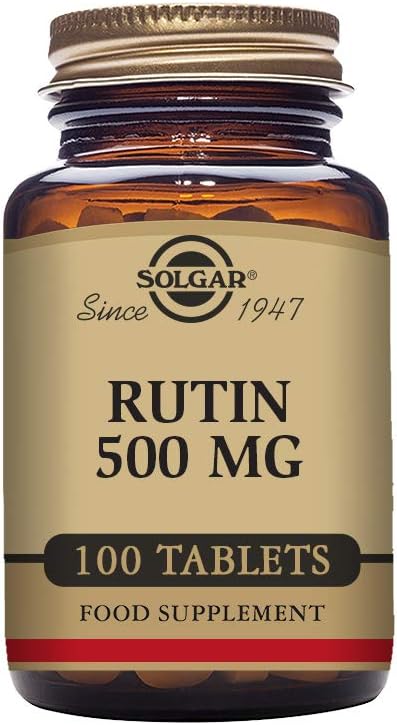 Solgar Rutin 500 mg, 100 Tablets - Antioxidant - Natural Bioflavonoid - Vegan, Gluten Free, Dairy Free, Kosher - 100 Servings