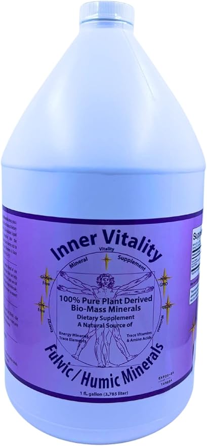Inner Vitality Fulvic Humic Mineral Blend Trace Elements Vitamins and Amino Acids Morningstar Minerals (1 Gallon)