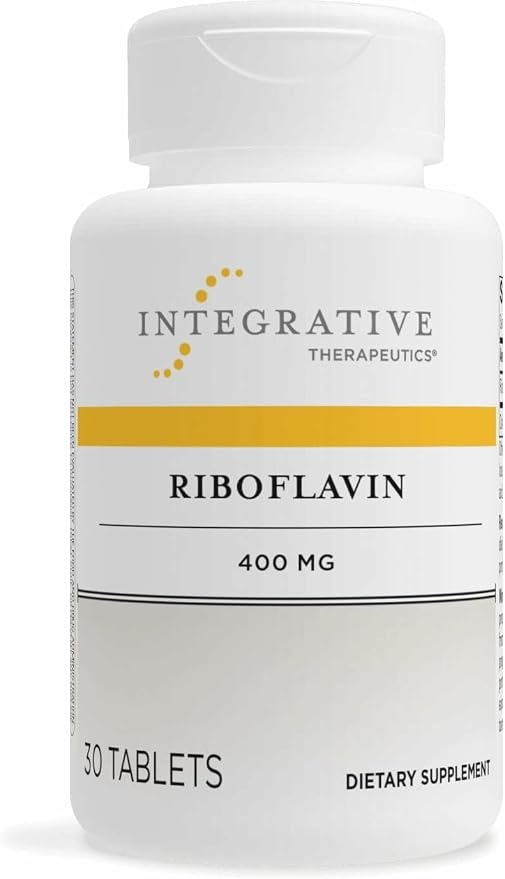Integrative Therapeutics Riboflavin - B2 Vitamin Supplement for Cellular Energy Support* - Supports Vitality & Red Blood Cell Production* - Gluten-Free & Dairy-Free - 30 Count (30 Servings)