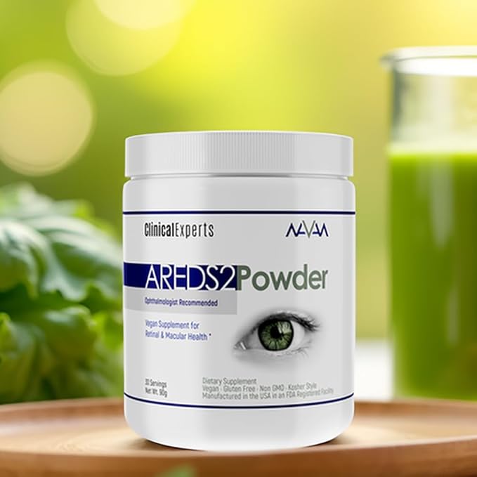 Navan AREDS 2 Powder - for Those Who Can't Consume Tablets or Softgels - Eye Vitamins & Minerals Antioxidant Supplement by Clinical Experts - Lutein, Zeaxanthin & Zinc - Kosher Style, 30 Servings