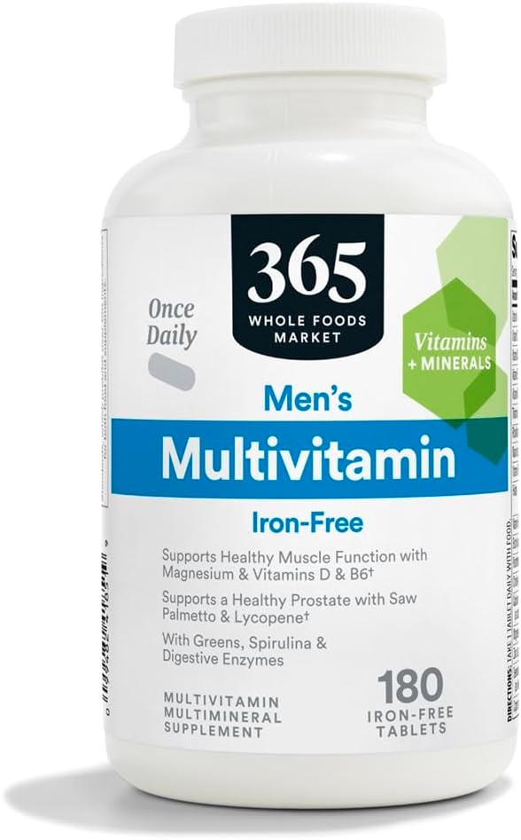 365 by Whole Foods Market, Men's One Daily Multivitamin Tablets, 180 Count
