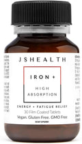 JSHealth Iron Supplement with Vitamin C. Ferrochel Iron Supports Energy Levels. Non-Constipating, with B Vitamins. By Nutritionist Jessica Sepel (30 Tablets)
