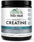 TERRA ORIGIN Creatine Monohydrate Powder | 45 Servings | Micronized Creatine Supplement | Unflavored, Pure Creatine for Women & Men | Gluten Free, Sugar Free, Made in USA