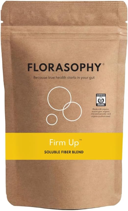 Firm Up Organic Soluble Fiber Supplement for Digestive Gut Health, Diarrhea Control & IBS Relief, Gluten Free Vegan Prebiotic Powder, One Month Supply