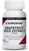 Kirkman Grapefruit Seed Extract 125 mg Capsules - Hypoallergenic, 120 Count
