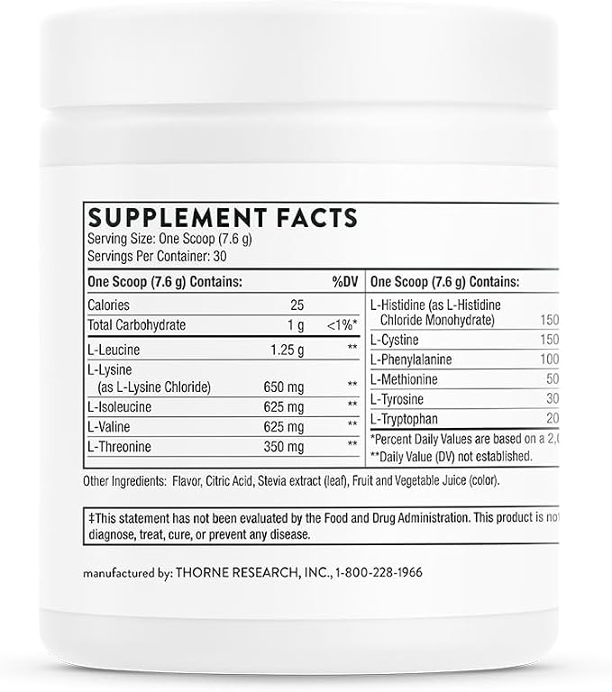 THORNE - Performance Power Duo - Amino Complex + Creatine Combo for Energy, Lean Muscle, and Endurance - NSF Certified for Sport - 30 to 90 Servings