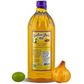 Garlic Gold Extra Virgin Olive Oil Infused with Garlic, Premium Certified USDA Organic, Low FODMAP, Cold Pressed (32 Fl Oz, 1 Pack)