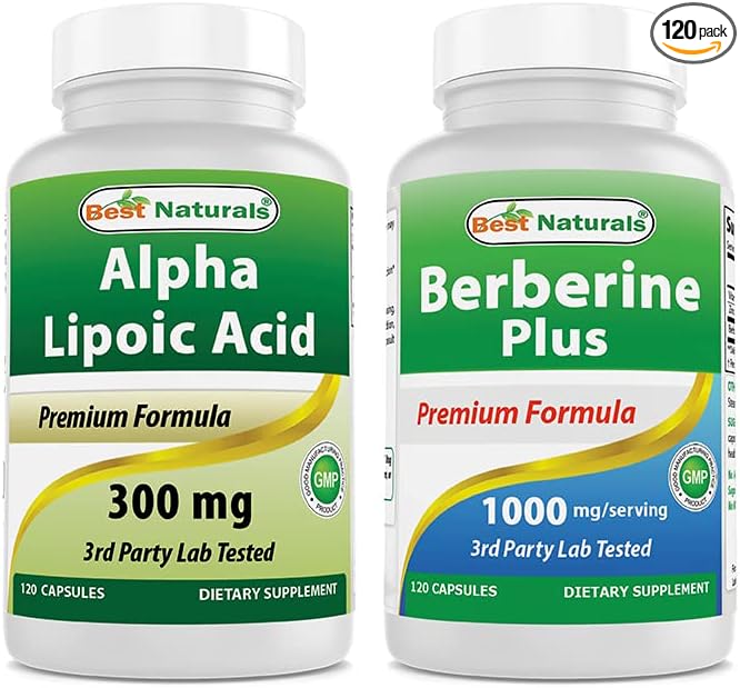 Best Naturals Alpha Lipoic Acid 300 mg & Berberine Plus 1000 mg