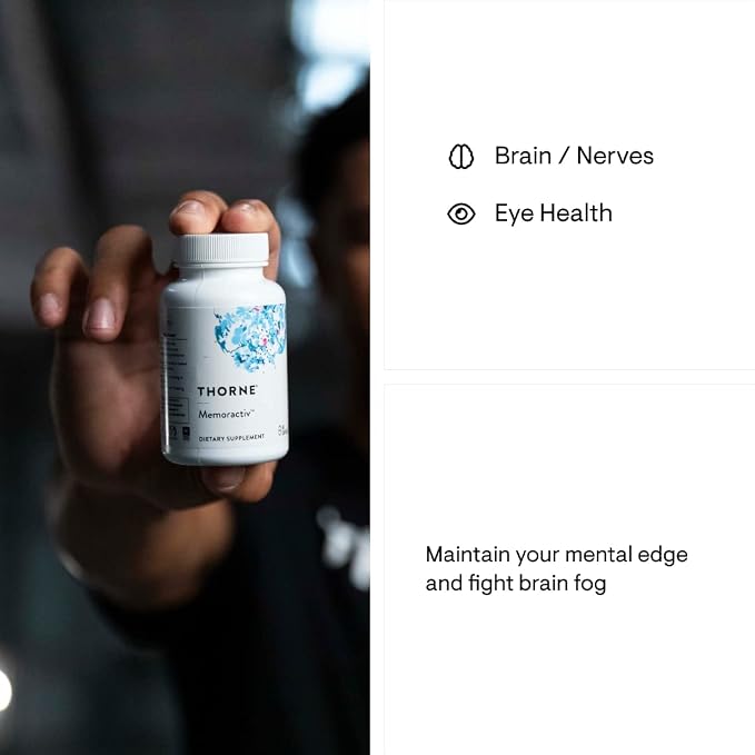THORNE - ResveraCel (60 Capsules) & Memoractiv (60 Capsules) Bundle - Supports Brain Health & Healthy Aging - Gluten, Dairy & Soy-Free