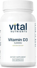 Vital Nutrients Vitamin D 5000 IU - Vitamin D3 Supplement - Healthy Bones, Teeth, Muscles*- Cellular & Immune Function - Calcium Absorption - Gluten, Dairy and Soy Free - 90 Capsules