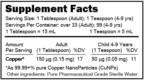True Colloidal Copper - 500 mL in a BPA Free Plastic Bottle
