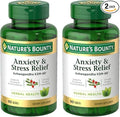 Nature's Bounty Stress Relief, Ashwagandha KSM-66, Supports Occasional Stress Relief, Dietary Supplement, 2 Tablets per Day, Vegetarian Tablets, Gluten Free, 90 Count (Pack of 2)