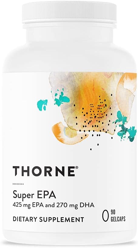 THORNE - Super EPA (90 Gelcaps) & Vitamin D + K2 (1 Oz) Bundle - Supports Bone Health, Muscle Structure & Joint Health - Gluten, Dairy & Soy-Free