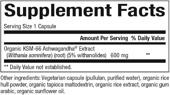 Natural Factors Stress-Relax® KSM-66 ASHWAGANDHA®, 60 Vegetarian Capsules