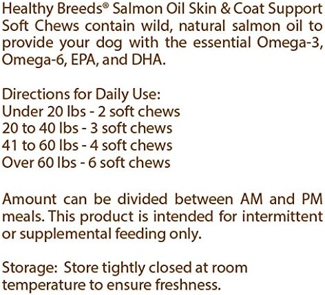 Healthy Breeds Pomeranian Salmon Oil Soft Chews 120 Count (Pack of 2)