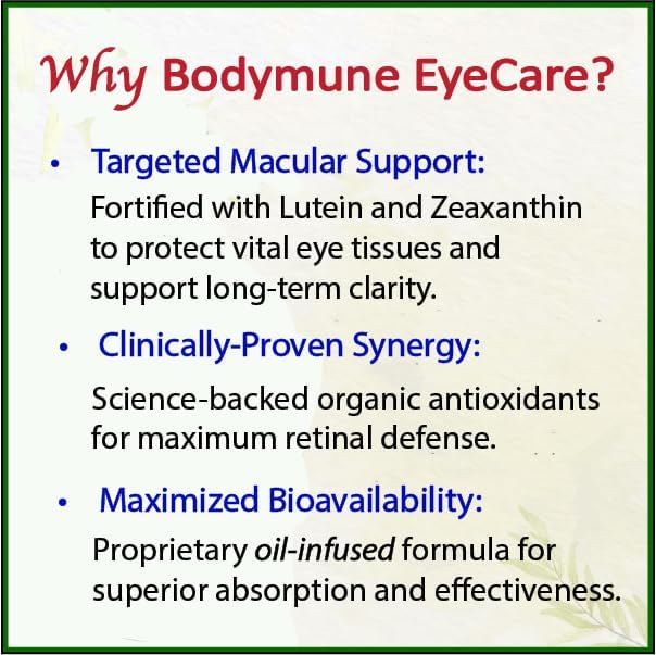 Advanced EyeCare | USDA Organic Eye Health Supplement with Lutein & Zeaxanthin | Maqui, Goji & Sea Buckthorn Extracts | 60-Day Supply | Vegan, Non-GMO, Made in USA