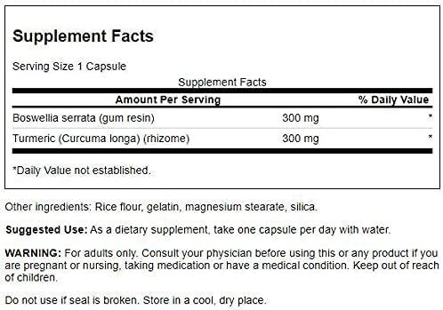 Swanson Full Spectrum Boswellia & Curcumin Natural Formula - (60 Capsules) (2 Pack)