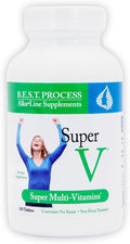 SuperV Best Process AlkaIine — Energizing & Detoxifying Multivitamin — Vitamins & Minerals with Digestive Enzymes, Superfoods and Herbs