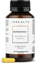 JSHealth Berberine Supplement with Berbevis for Metabolic Health Support. Higher Strength for Blood Sugar Already in the Normal Range and Body Composition. By Nutritionist Jessica Sepel (60 Capsules)