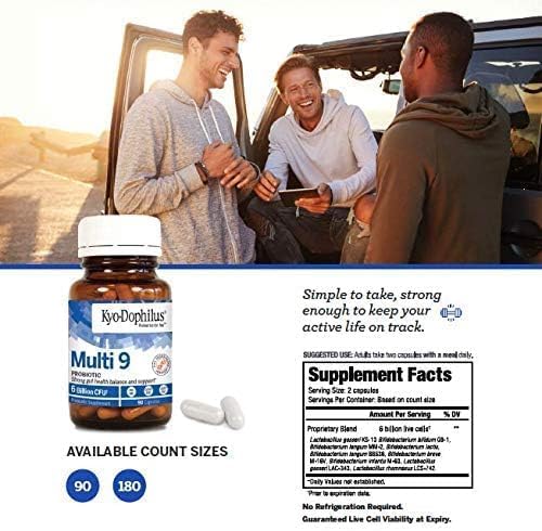 Kyolic Kyo-Dophilus Multi 9 Probiotic, Strong Gut Health Balance and Support*, 90 Capsules