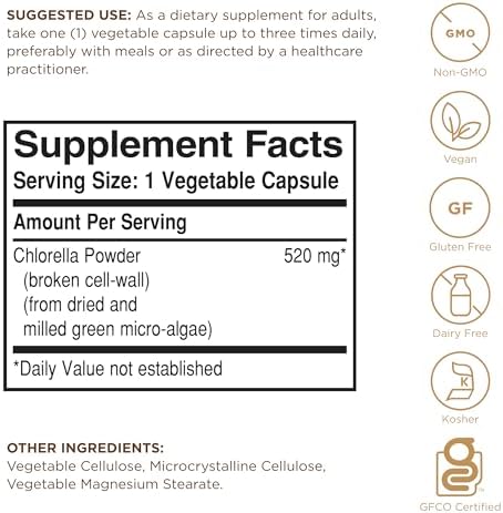 Chlorella 520mg Solgar 100 VCaps