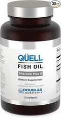 Douglas Laboratories Quell Fish Oil EPA/DHA Plus D | 3:2 Ratio of EPA to DHA Essential Omega 3 Fatty Acids Plus 1,000 I.U. of Vitamin D3* | 30 Softgels