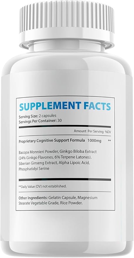 Neuro Brain and Focus Supplement, Neuro Brain Memory Focus and Cognitive Support, Neuro Brain Pills Nootropic, NeuroBrain to Boost Memory, Neuro Brain Vitamin Reviews (60 Capsules)