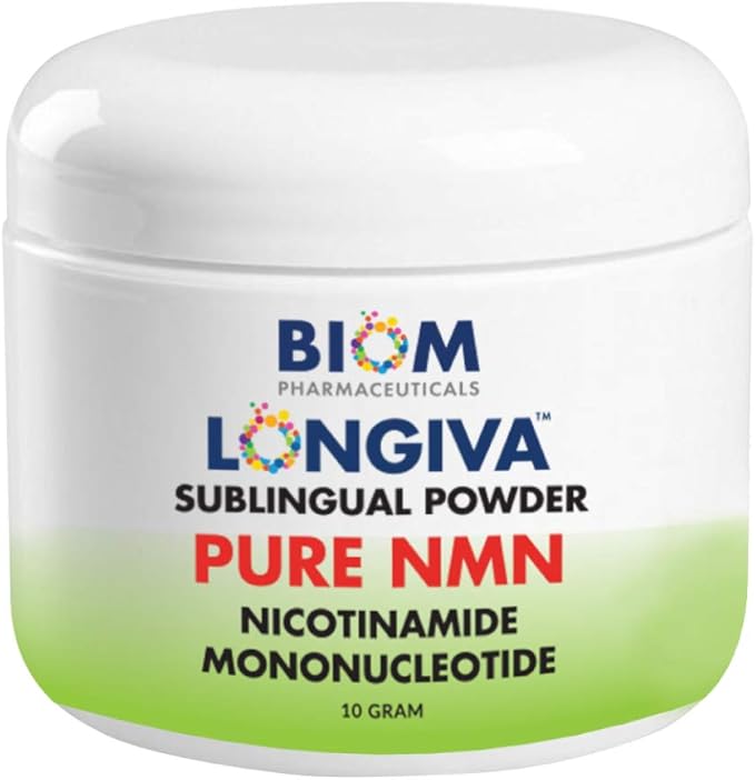 Biom NMN Sublingual Powder. Advanced Nanotized Nicotinamide Mononucleotide, Mitochondrial Regeneration, Sirtuin Activation, Cellular Energy