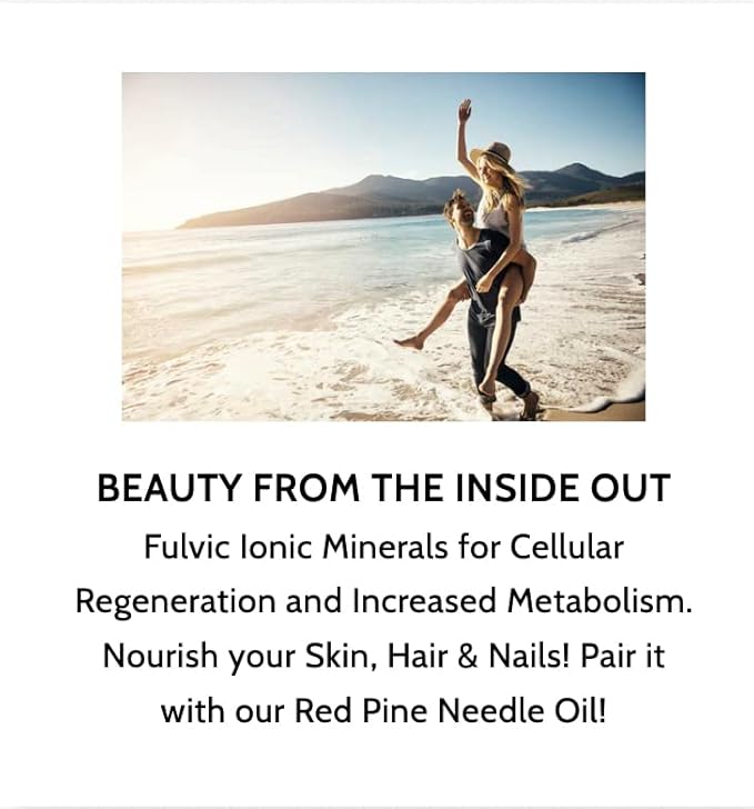 Optimally Organic Water Extracted Fulvic Ionic Minerals X350 - Patented BioActive Fulvic Acid, Humic Acid, Trace Minerals, Electrolytes & Essential Amino Acids - 8+ Month Supply!