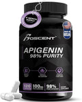 Apigenin Supplement 100mg from Chamomile Extract 120 Count - 98% purity- Apigenin Supplement for Sleep, Mood, Cognition, Prostate health - Excellent sleep aid, Non-GMO, No Fillers - 4-Month Supply