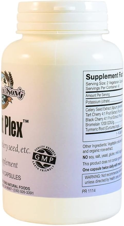 Go Out Relief Joint Formula and Uric Acid Support with Tart Cherry Concentrate, Black Cherry Extract 20:1, Celery Seed Extract and Turmeric Root. Helps You Get Out and About. It Works!