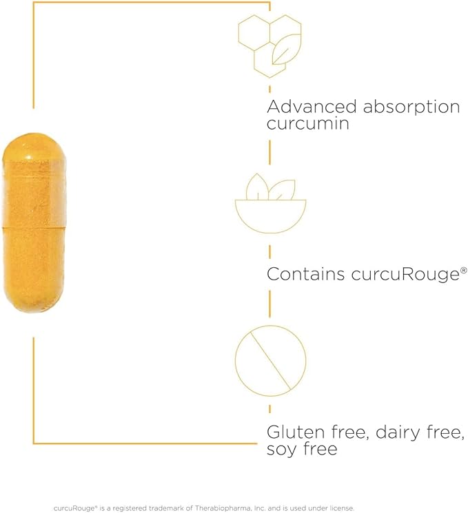 Integrative Therapeutics Curalieve - Curcumin Formula for Antioxidant Support* - High Absorption Curcumin - Vegan, Gluten-Free & Dairy-Free - 120 Capsules (60 Servings)