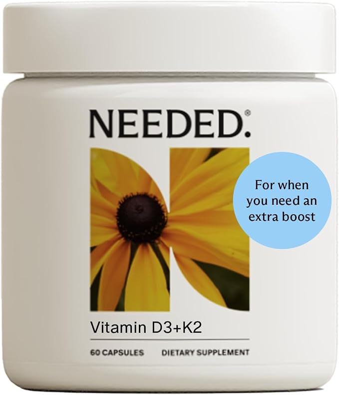 Needed. Expertly-Formulated Prenatal Vitamin D3/K2 | for Fertility, Pregnancy Breastfeeding, and Postpartum, Healthy Immunity and Bone Development, Supports Breast Milk Vitamin D Levels | 60 Capsules
