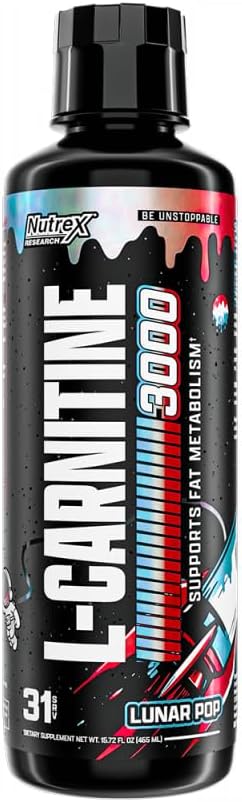 Nutrex Research Liquid Carnitine 3000 | Premium Liquid Carnitine, Stimulant Free, 31srv Oz (Lunar Pop)