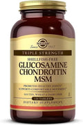 Solgar Triple Strength Glucosamine Chondroitin MSM, 120 Tablets - Promotes Healthy Joints, Supports Comfortable Movement - Shellfish Free - Gluten Free, Dairy Free - 60 Servings
