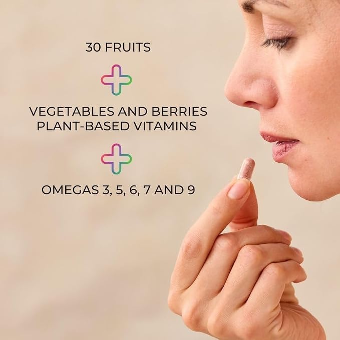 JuicePlus+ Fruit, Vegetable & Berry Blend: Nutrient-Packed Ingredients For Heart Health, Immune Function, Cognitive Performance, & Radiant Skin - Prepacked 3 bottles (60 servings of Fruit, Veg, Berry)