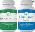 PURE ORIGINAL INGREDIENTS Benfotiamine and Alpha-Lipoic Acid Bundle, 100 Capsules Each, Always Pure, No Additives or Fillers, Lab Verified