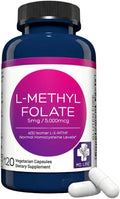 MD Life L-Methylfolate 5 mg Supplement - Professional-Grade Active L Methylfolate Supplement - 120 Capsules - L-Methylfolate 5mg - Maximum Potency MTHFR W/Essential Amino Acids