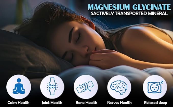 Chelamax Magnesium Glycinate.Dead Sea Sourced, 100% Chelated Magnesium for Sleep Support, Muscle Cramps, Bone Health. Made in USA, 3rd Party Tested,Heavy Metal Free,Glicinato de Magnesio Capsules.