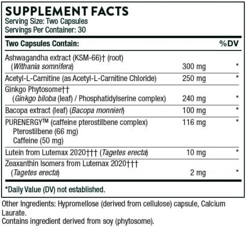 THORNE - ResveraCel (60 Capsules) & Memoractiv (60 Capsules) Bundle - Supports Brain Health & Healthy Aging - Gluten, Dairy & Soy-Free