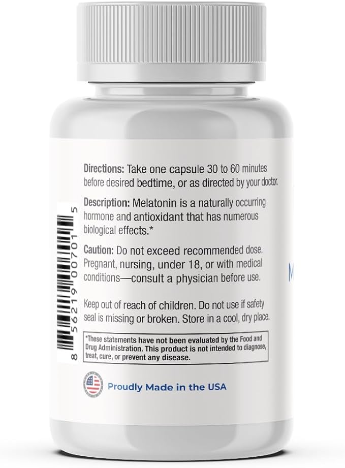 60mg Extra Strength Melatonin MAX - High Dosage Melatonin, Vegan, Non-GMO, Gluten-Free (1-Pack)