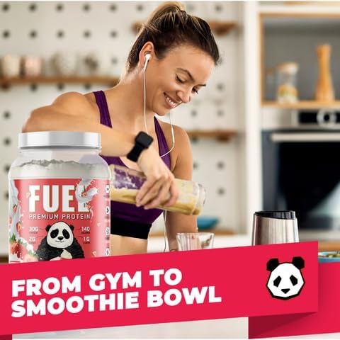 Underground Bio Labs Panda Fuel Premium Protein Whey,Hydrolyzed Collagen,Casein,Probiotics, Enzymes, Keto Friendly,Time Release, 25 Servings (2.5 Pound, Strawberries & Cream)