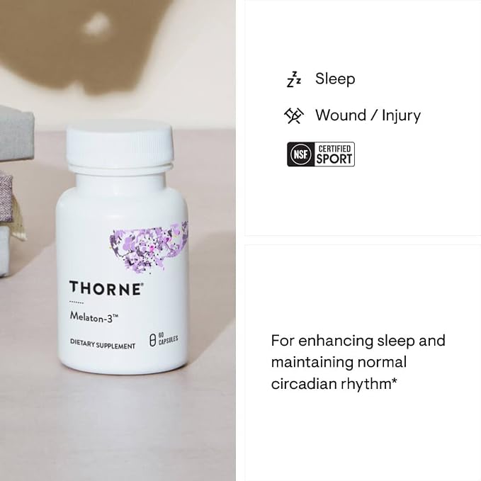 THORNE - Sleep Support Duo - Magnesium Bisglycinate Powder + Melaton-3 for Restful Sleep - 60 Servings
